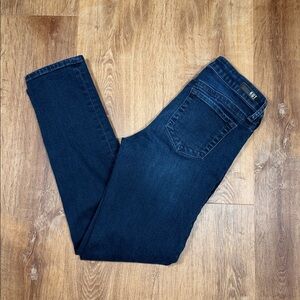 Kut from the Kloth Dark Blue Denim Jeans Stevie Straight Leg